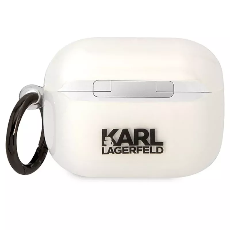 Karl Lagerfeld funda para AirPods Pro transparente con silueta de cabeza de Karl
