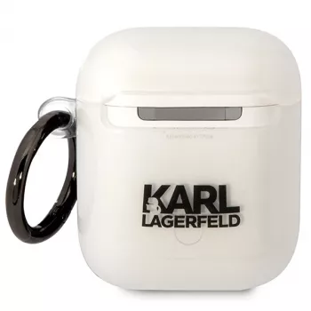 Karl Lagerfeld KLA2HNCHTCT funda para AirPods 1/2 transparente Ikonik Choupette