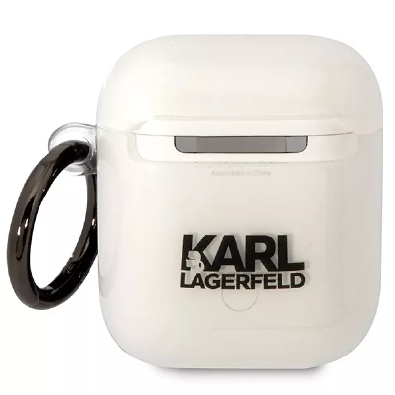 Karl Lagerfeld KLA2HNCHTCT funda para AirPods 1/2 transparente Ikonik Choupette