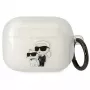 Karl Lagerfeld KLAPHNKCTGT funda para AirPods Pro transparente con purpurina Karl & Choupette