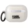 Karl Lagerfeld KLAPHNKCTGT funda para AirPods Pro transparente con purpurina Karl & Choupette