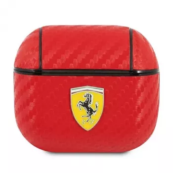 Ferrari FESA3CARE On Track funda para AirPods 3 roja PU carbono