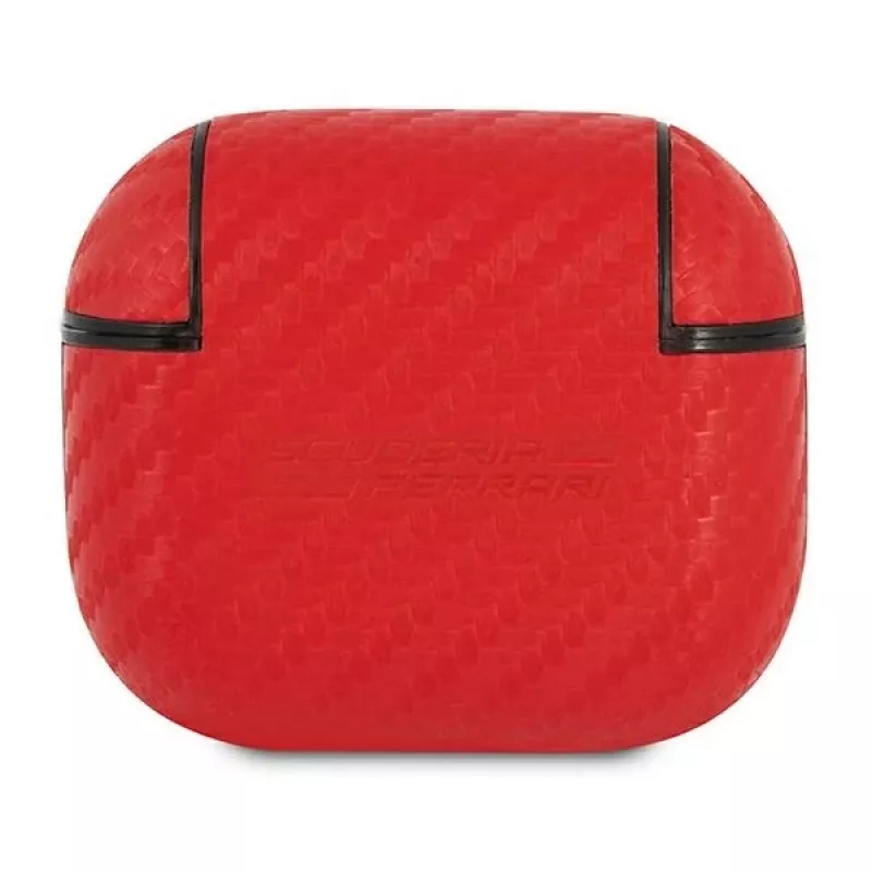 Ferrari FESA3CARE On Track funda para AirPods 3 roja PU carbono