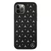 Mercedes-Benz funda rígida para iPhone 12 Pro Max con patrón de estrellas plateadas negro