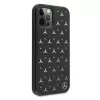 Mercedes-Benz funda rígida para iPhone 12 Pro Max con patrón de estrellas plateadas negro