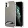 AMG AMHCN61TCBW funda rígida para iPhone 11 / XR 6,1 pulgadas – transparente con electrochapado negro y blanco