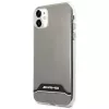 AMG AMHCN61TCBW funda rígida para iPhone 11 / XR 6,1 pulgadas – transparente con electrochapado negro y blanco