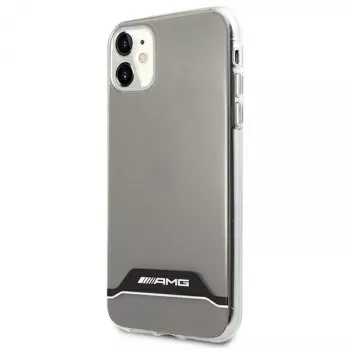 AMG AMHCN61TCBW funda rígida para iPhone 11 / XR 6,1 pulgadas – transparente con electrochapado negro y blanco