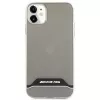 AMG AMHCN61TCBW funda rígida para iPhone 11 / XR 6,1 pulgadas – transparente con electrochapado negro y blanco