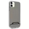 AMG AMHCN61TCBW funda rígida para iPhone 11 / XR 6,1 pulgadas – transparente con electrochapado negro y blanco