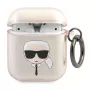 Karl Lagerfeld KLA2UKHGD funda para AirPods 1/2 oro con purpurina Karl Head