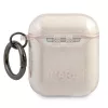 Karl Lagerfeld KLA2UKHGD funda para AirPods 1/2 oro con purpurina Karl Head