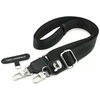 Karl Lagerfeld Universal Strap Tether Patch con logo metálico Karl negro
