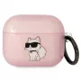 Karl Lagerfeld KLA3HNCHTCP funda para AirPods 3 rosa Ikonik Choupette