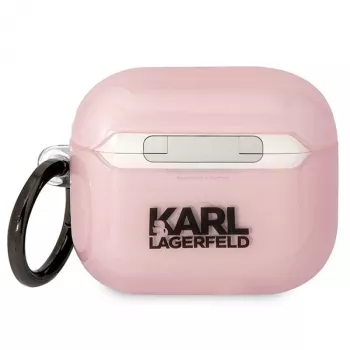 Karl Lagerfeld KLA3HNCHTCP funda para AirPods 3 rosa Ikonik Choupette