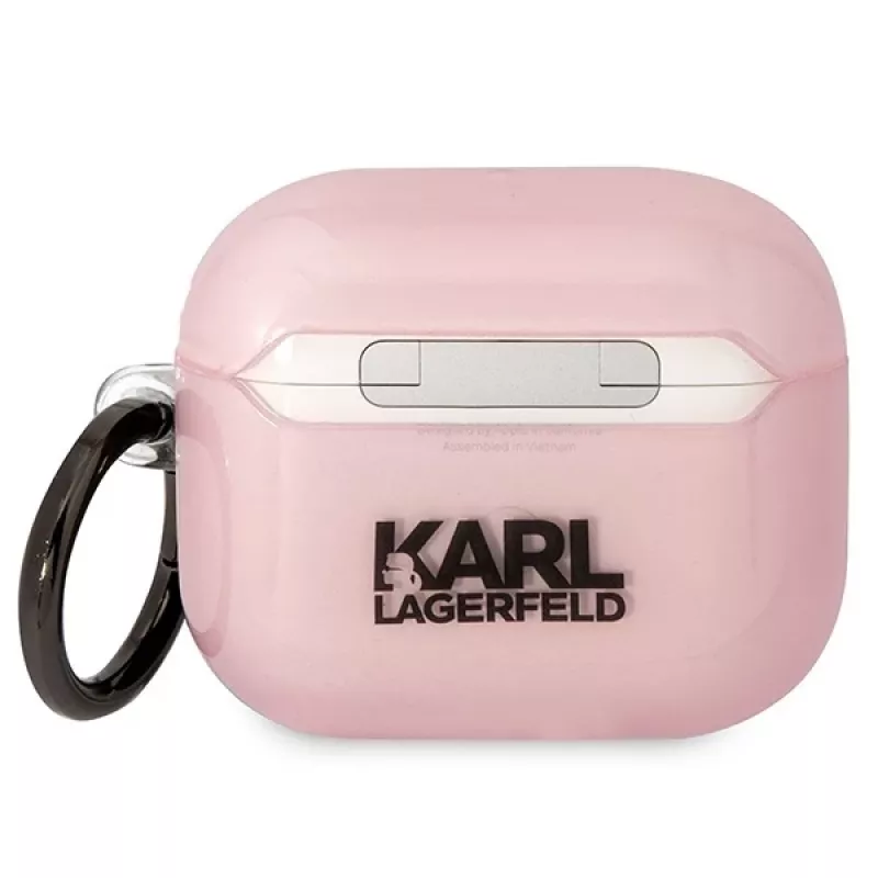 Karl Lagerfeld KLA3HNCHTCP funda para AirPods 3 rosa Ikonik Choupette