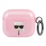 Funda para AirPods 3 Karl Lagerfeld KLA3UKHGP Glitter Karl's Head - Rosa