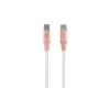 Cable de carga rápida USB-C a USB-C GUESS GUCCLALRGDP 1,5 m rosa con logo en relieve