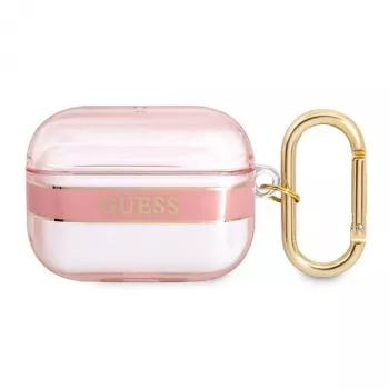 Funda para AirPods Pro GUESS con correa rosa Strap Collection