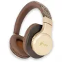 Auriculares inalámbricos on-ear GUESS 4G Script Metal Logo Bluetooth 5.3 marrones