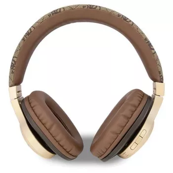 Auriculares inalámbricos on-ear GUESS 4G Script Metal Logo Bluetooth 5.3 marrones