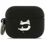 Funda 3D de silicona Karl Lagerfeld Choupette Head para AirPods Pro 3 - Negra