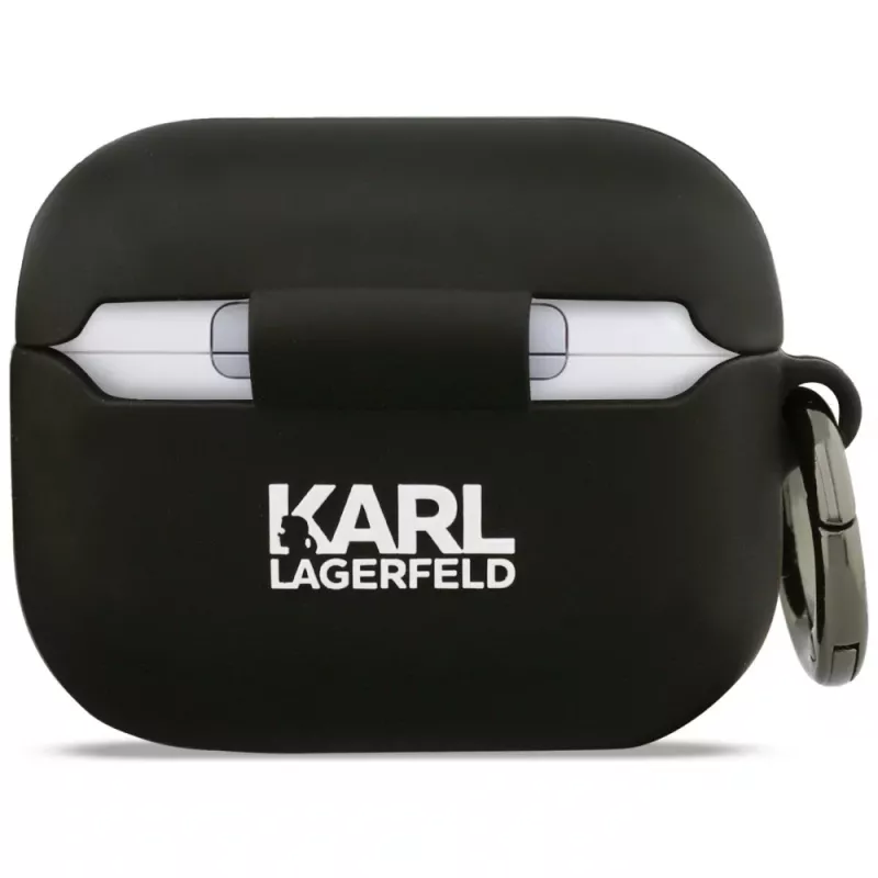 Funda 3D de silicona Karl Lagerfeld Choupette Head para AirPods Pro 3 - Negra