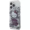 Funda rígida IML Hello Kitty HKHCP14LHDGPHT para iPhone 14 Pro Kitty On Bricks Graffiti - Blanca