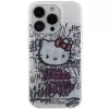 Funda rígida IML Hello Kitty HKHCP14LHDGPHT para iPhone 14 Pro Kitty On Bricks Graffiti - Blanca