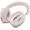 Auriculares Bluetooth estéreo GUESS de piel sintética 4G Triangle Logo rosas