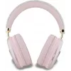 Auriculares Bluetooth estéreo GUESS de piel sintética 4G Triangle Logo rosas
