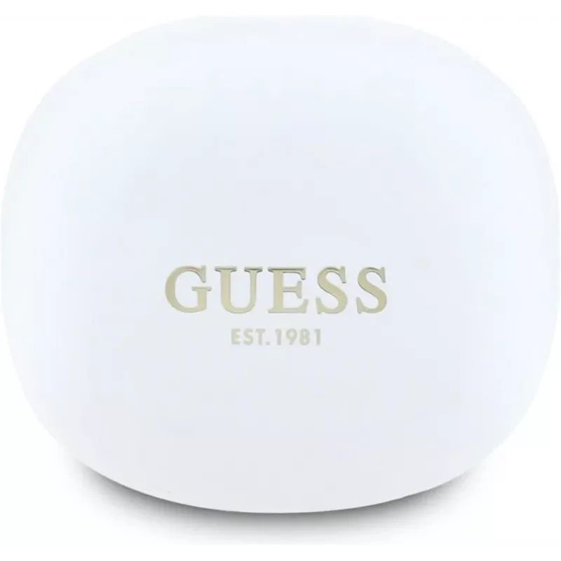 Auriculares True Wireless GUESS Flat Classic Logo Electroplated, blancos