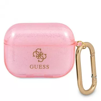 Funda para AirPods Pro Guess GUAPUCG4GP rosa colección Glitter