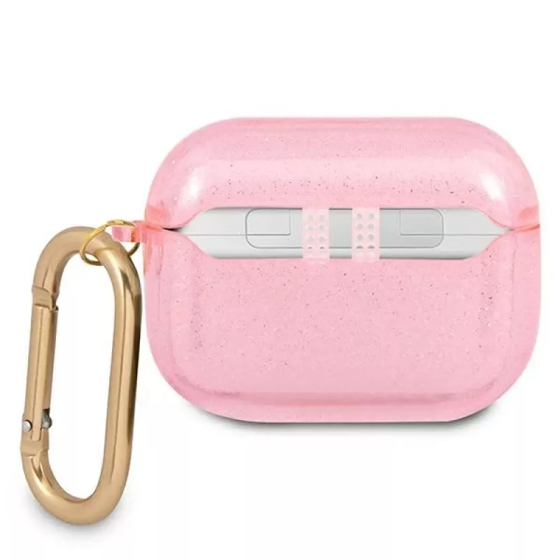 Funda para AirPods Pro Guess GUAPUCG4GP rosa colección Glitter
