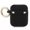 Funda para AirPods 1/2 Guess GUA2SSSK negra de silicona Vintage Script
