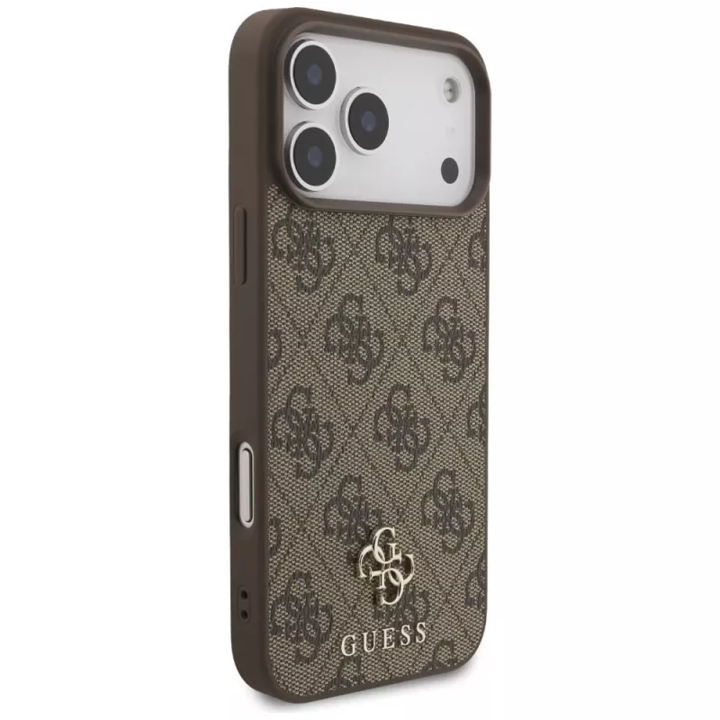 Funda MagSafe GUESS 4G Small Classic Logo para iPhone 18 Pro Max / 17 Pro Max - Marrón
