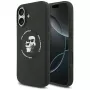 Funda MagSafe de silicona Karl Lagerfeld Karl & Choupette Ring para iPhone 17 - Negra