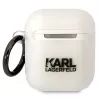 Funda transparente Karl Lagerfeld KLA2HNIKTCT para AirPods 1/2 con diseño Karl's Head