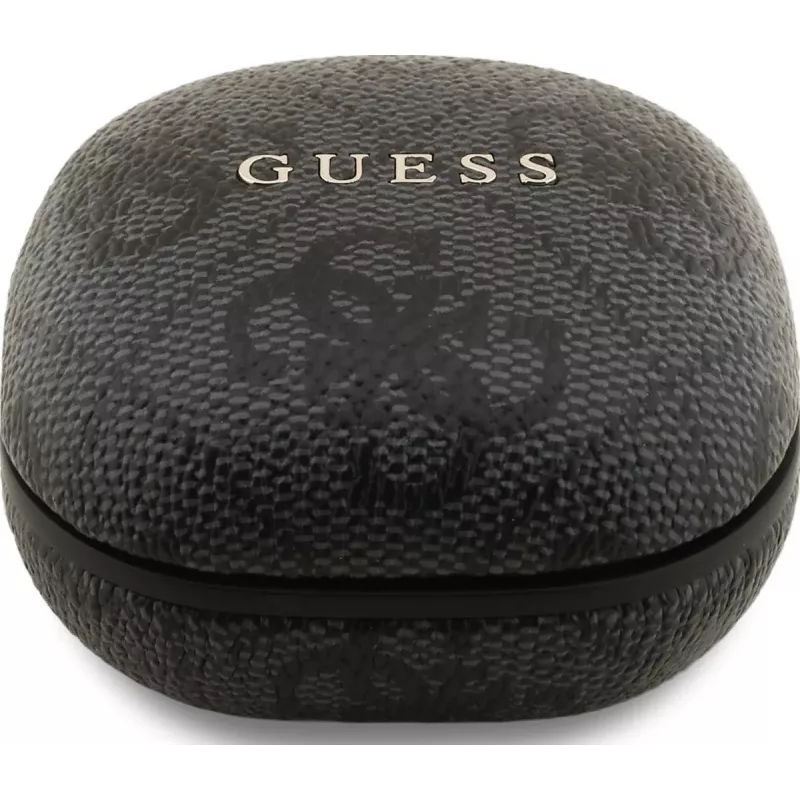 Auriculares True Wireless Bluetooth Guess 4G Classic Metal Logo con ENC y estuche de carga, negros