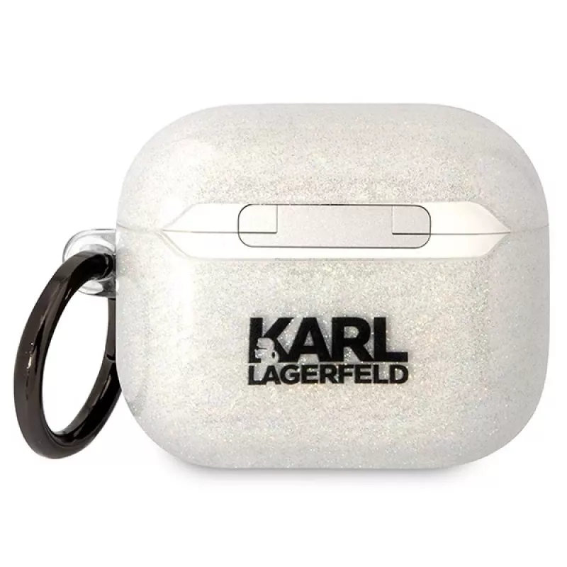 Funda para AirPods 3 Karl Lagerfeld KLA3HNKCTGT transparente Glitter Karl & Choupette