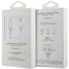 Cable USB-C a USB-C GUESS GUCCLALRGDD 1,5 m carga rápida oro claro logo en relieve