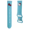 Correa universal de silicona para reloj Hello Kitty Head azul 22mm