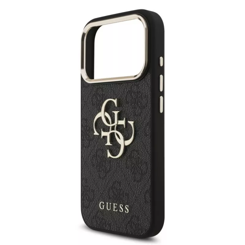 Funda rígida GUESS 4G Big Logo Classic para iPhone 17 Pro / 18 Pro - Negro y dorado