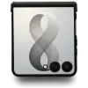 Funda MagSafe Guess Magnetic Ring Stand Grained Classic Logo para Samsung Galaxy Z Flip 8, Beige