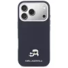 Funda MagSafe Karl Lagerfeld Karl & Choupette Head Pins Saffiano para iPhone 17 Pro Max - Azul