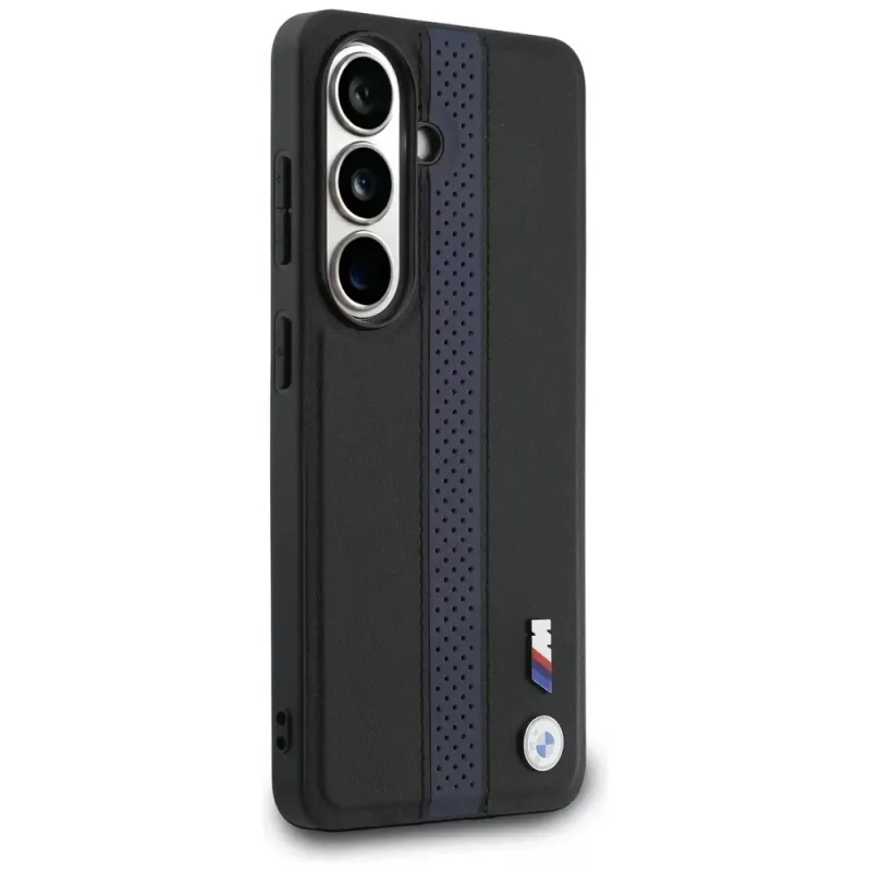 Funda MagSafe BMW Perforated Stripe Logo para Samsung Galaxy S26 - Azul