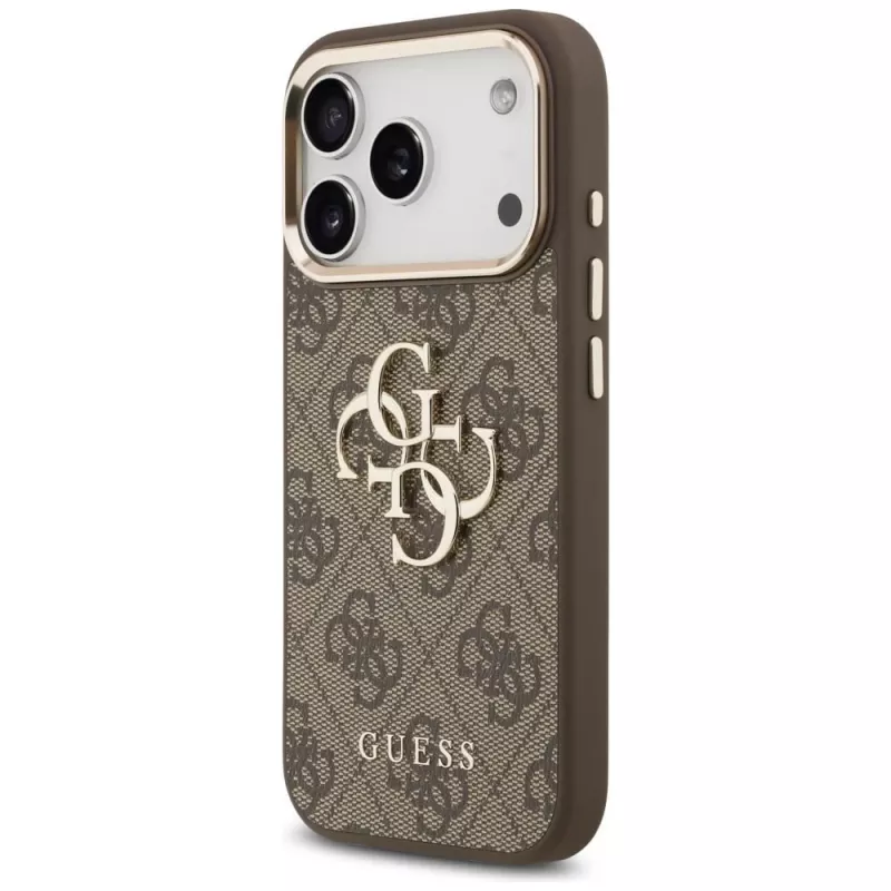 Funda GUESS 4G Big Classic Logo para iPhone 17 Pro / 18 Pro - Marrón y dorado