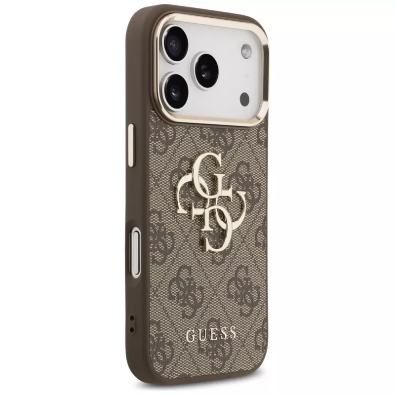Funda GUESS 4G Big Classic Logo para iPhone 17 Pro / 18 Pro - Marrón y dorado
