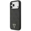 Funda MagSafe GUESS Leder 4G Triangle Strass para iPhone 18 Pro Max / 17 Pro Max - Negro