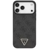 Funda MagSafe GUESS Leder 4G Triangle Strass para iPhone 18 Pro Max / 17 Pro Max - Negro